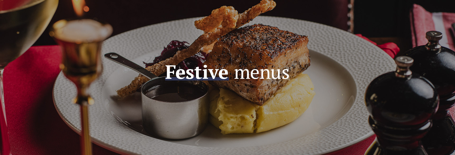 Christmas menu at The Salisbury Arms